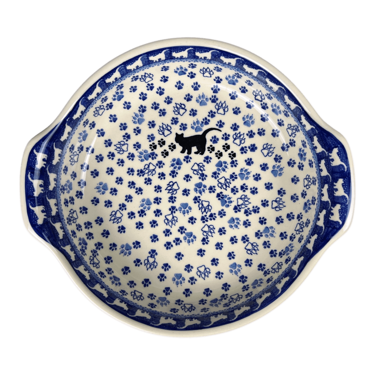 Baker, Round Handles, 10.25" in "Cat Tracks" by Ceramika Artystyczna | A417-1771