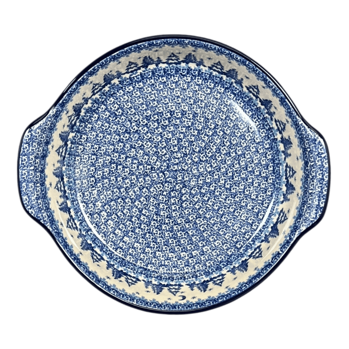 Baker, Round Handles, 10.25" in "Winter Skies" by Ceramika Artystyczna | A417-2826X