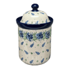 Polish Pottery 1 Liter Canister (Hyacinth in the Wind) | A491-2037X at PolishPotteryOutlet.com