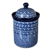 Polish Pottery 1 Liter Canister (Wavy Blues) | A491-905X at PolishPotteryOutlet.com