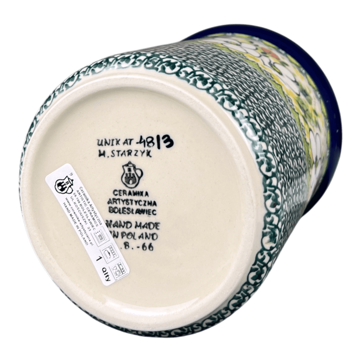 Canister, 1 Liter in "White Cosmos" by Ceramika Artystyczna | A491-U4813