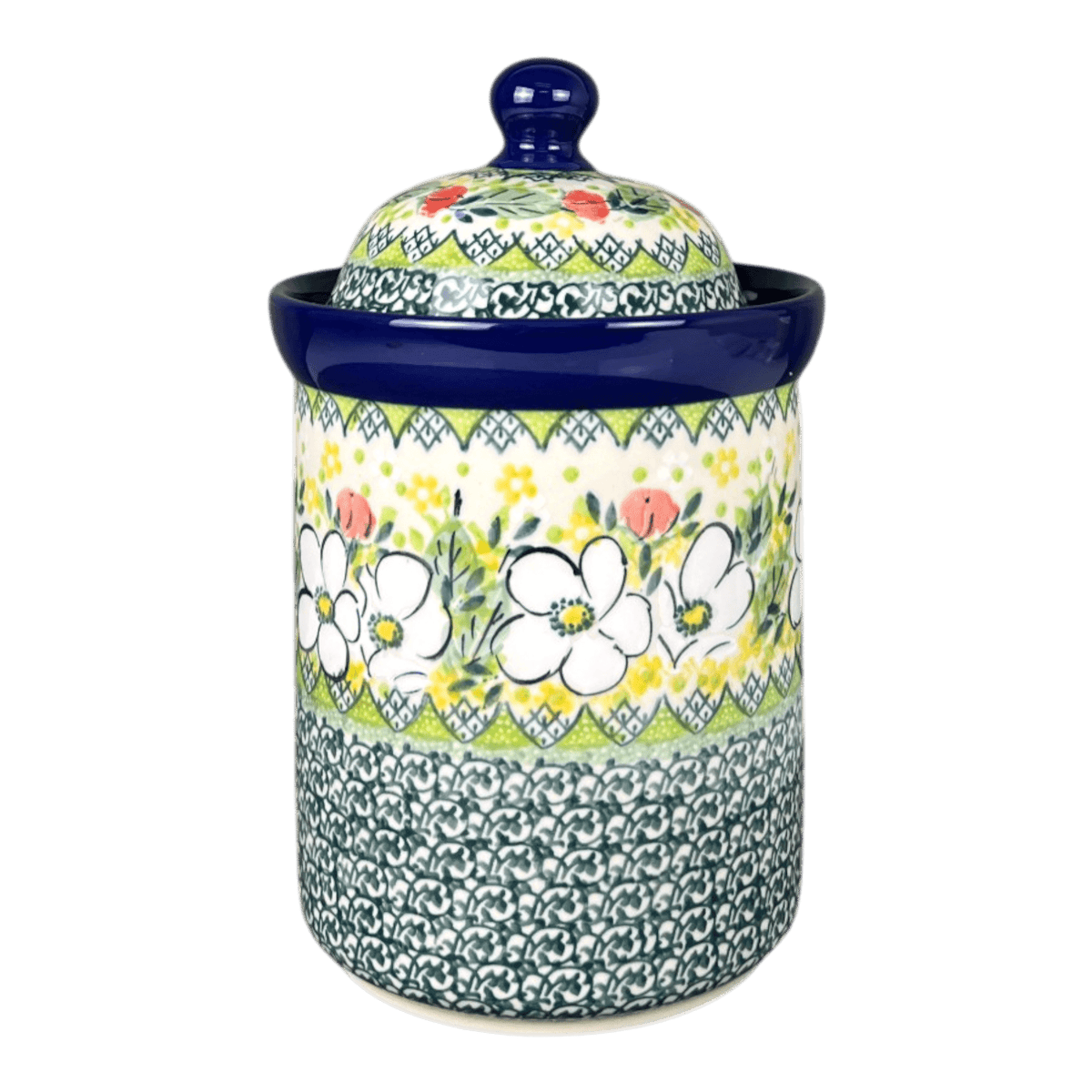 Canister, 1 Liter in "White Cosmos" by Ceramika Artystyczna | A491-U4813