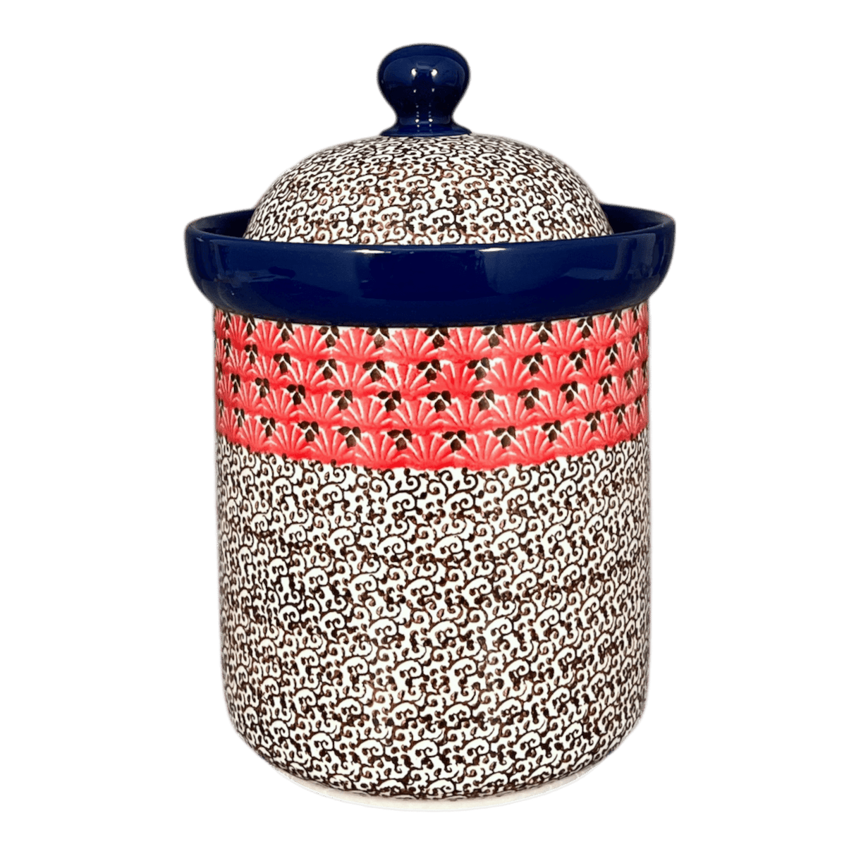 Canister, 1.3 Liter in "Coral Fans" by Ceramika Artystyczna | A492-2199X