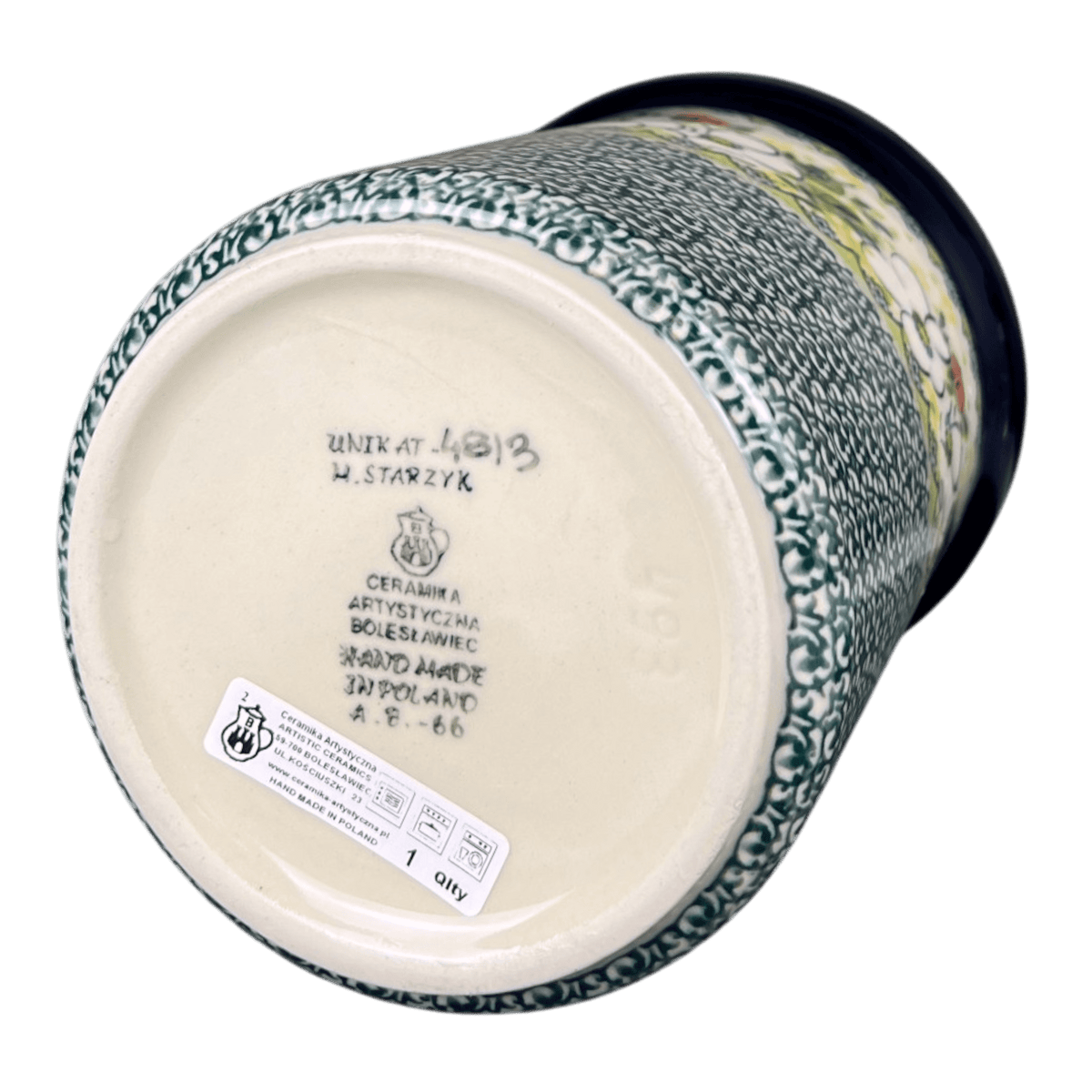 Canister, 1.5 Liter in "White Cosmos" by Ceramika Artystyczna | A493-U4813