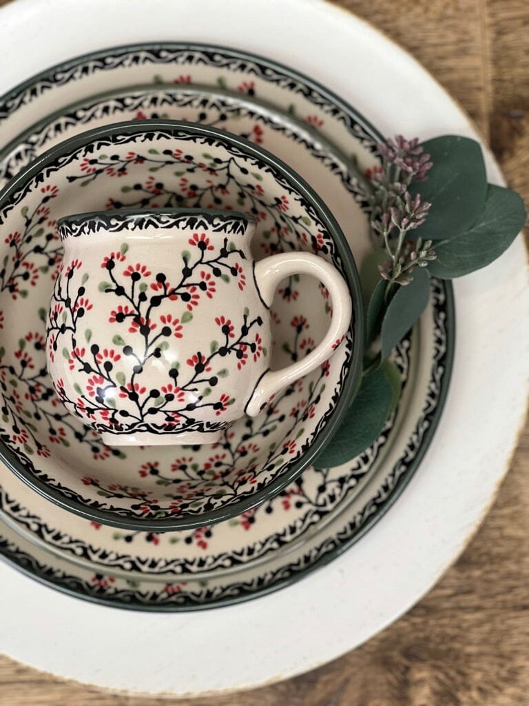 Mug, Belly Mug, 16 oz Large in "Cherry Blossoms" by Manufaktura | K068S-DPGJ