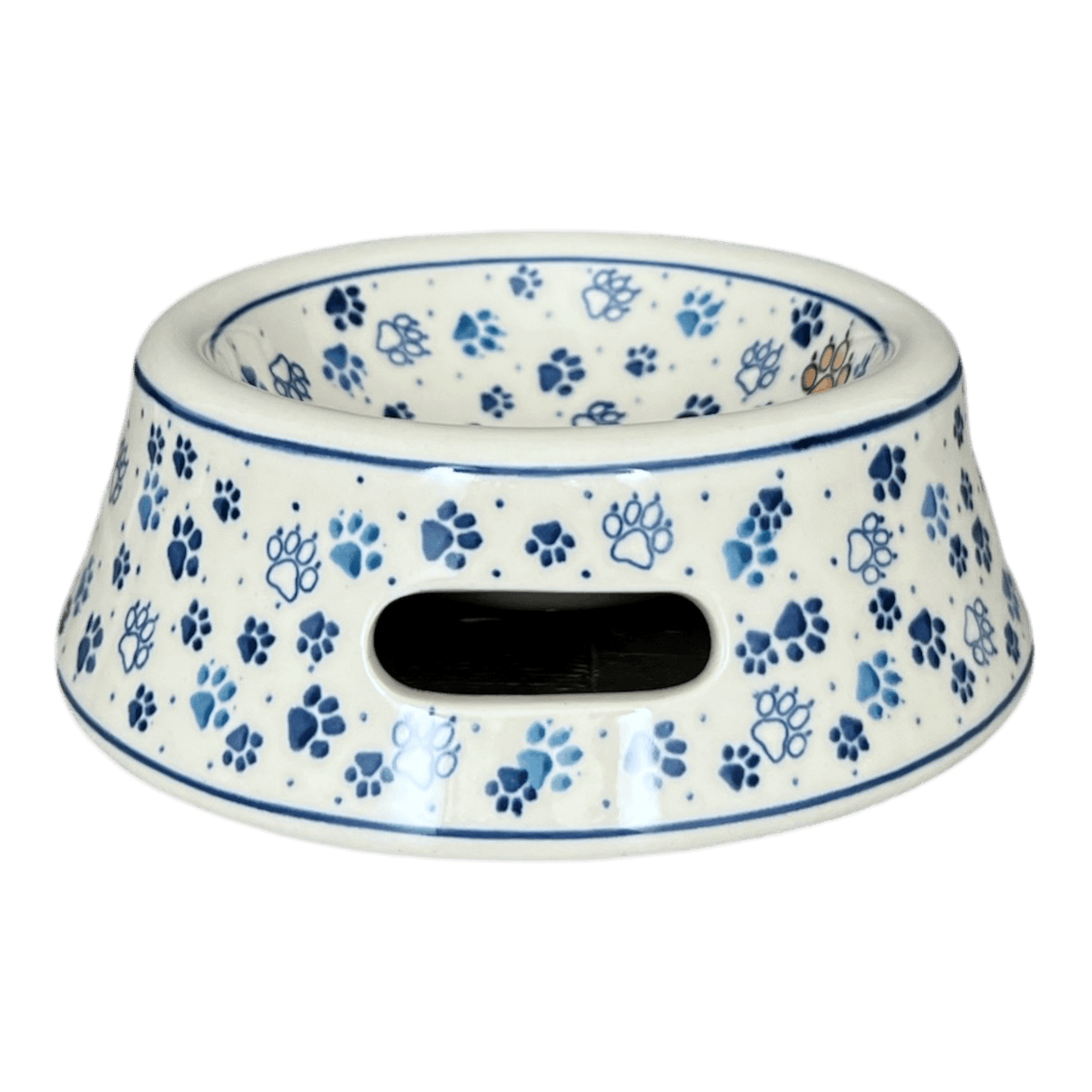 Bowl, Round, Dog Bowl, 5.5" Large in "Paw Prints" by Ceramika Artystyczna | A525-1770X