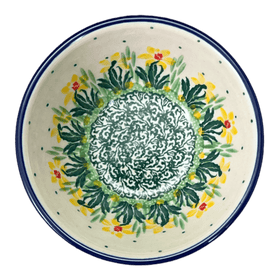 Polish Pottery 4.75" Bowl (Daffodils in Bloom) | A556-2122X Additional Image at PolishPotteryOutlet.com