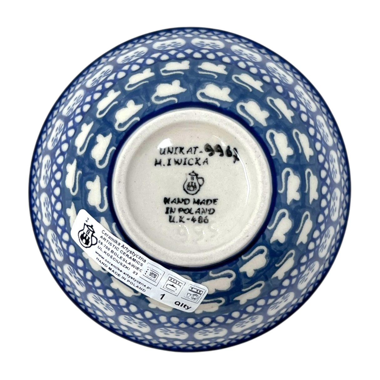 Bowl, Round, 4.75" in "Cat & Mouse" by Ceramika Artystyczna | A556-U9967