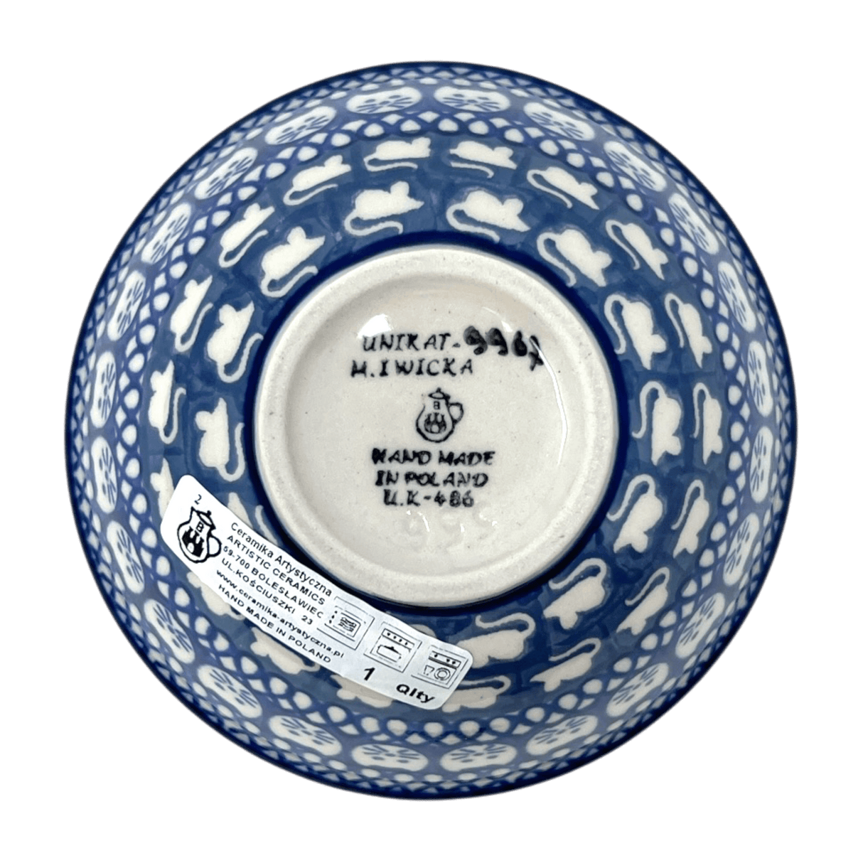 Bowl, Round, 4.75" in "Cat & Mouse" by Ceramika Artystyczna | A556-U9967