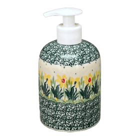 Polish Pottery CA 5.5" Soap Dispenser (Daffodils in Bloom) | A573-2122X Additional Image at PolishPotteryOutlet.com