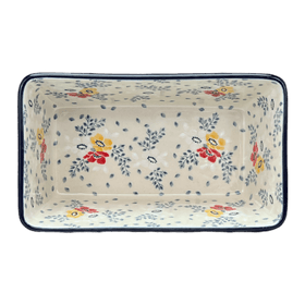 Polish Pottery 8" x 5" Bread Baker (Soft Bouquet) | A603-2378X Additional Image at PolishPotteryOutlet.com