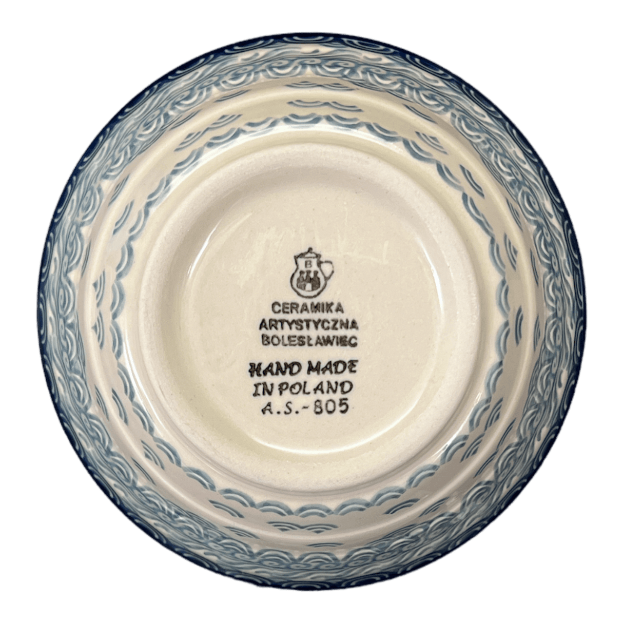 Bowl, Round, Ridged, 5.5" in "Koi Pond" by Ceramika Artystyczna | A696-2372X