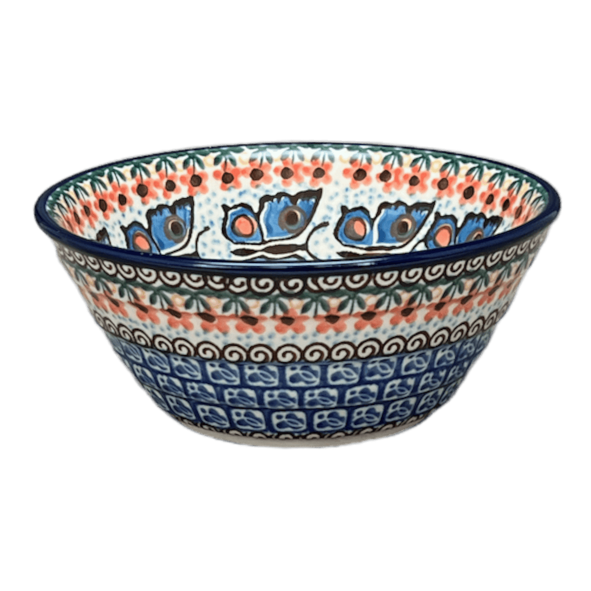 Bowl, Round, Ridged, 5.5" in "Butterfly Parade" by Ceramika Artystyczna | A696-U1493
