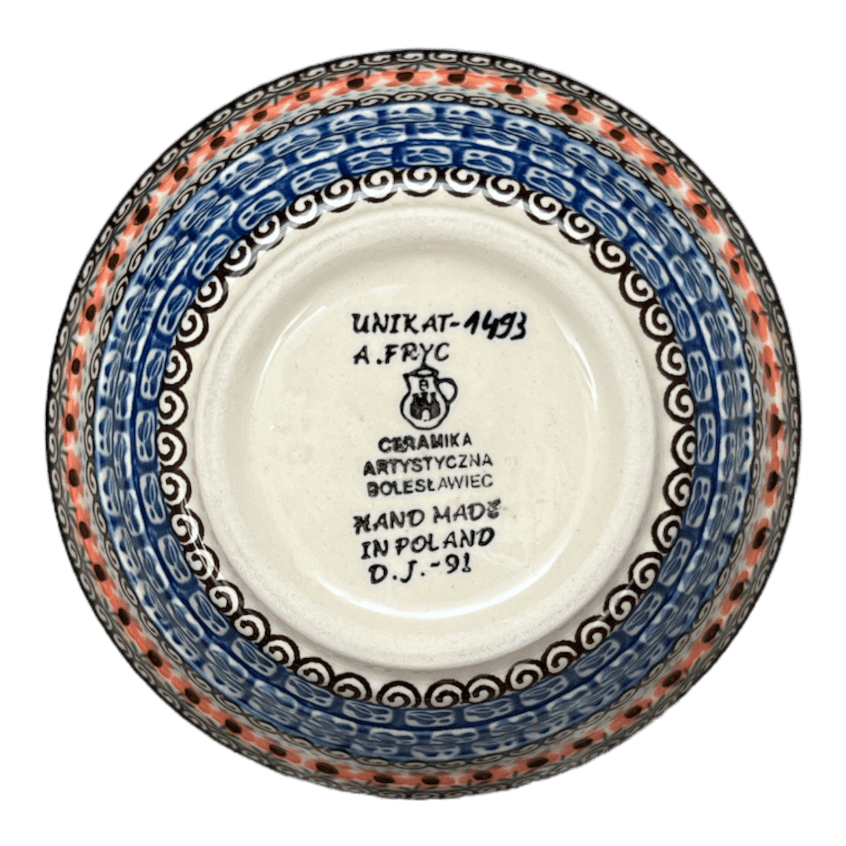 Bowl, Round, Ridged, 5.5" in "Butterfly Parade" by Ceramika Artystyczna | A696-U1493