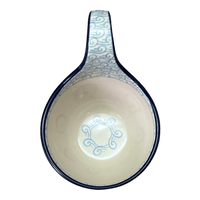 A picture of a Polish Pottery Loop Handle Bowl (Catch of the Day) | A845-2540X as shown at PolishPotteryOutlet.com/products/loop-handle-bowl-catch-of-the-day-a845-2540x