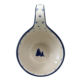 Polish Pottery Loop Handle Bowl (Winter Skies) | A845-2862X Additional Image at PolishPotteryOutlet.com