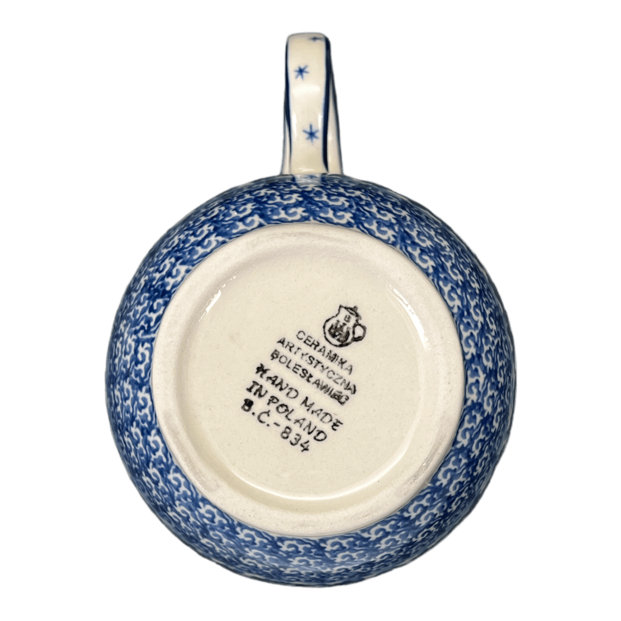 Bowl, Round, Loop Handle, 16 oz in "Winter Skies" by Ceramika Artystyczna | A845-2826X