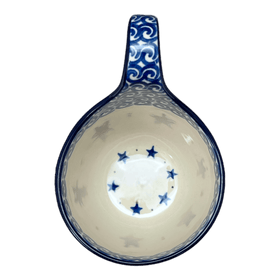 Polish Pottery 16 oz. Loop Handle Bowl (Starry Sea) | A845-454C Additional Image at PolishPotteryOutlet.com