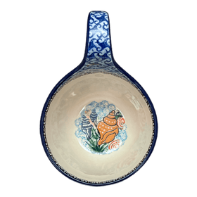Polish Pottery 16 oz. Loop Handle Bowl (Poseidon's Treasure) | A845-U1899 Additional Image at PolishPotteryOutlet.com