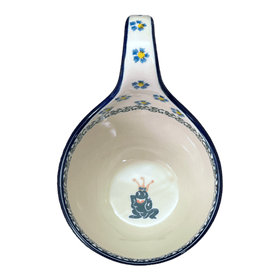Polish Pottery Loop Handle Bowl (Frog Prince) | A845-U9969 Additional Image at PolishPotteryOutlet.com
