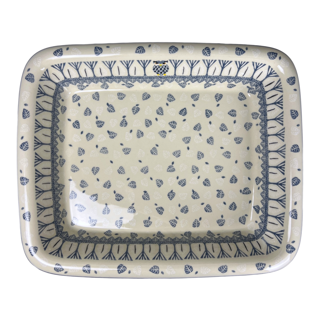 Baker, Rectangular, Edge, 14" x 11" in "Lone Owl" by Ceramika Artystyczna | A854-3326X