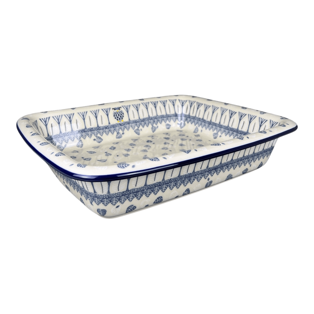 Baker, Rectangular, Edge, 14" x 11" in "Lone Owl" by Ceramika Artystyczna | A854-3326X