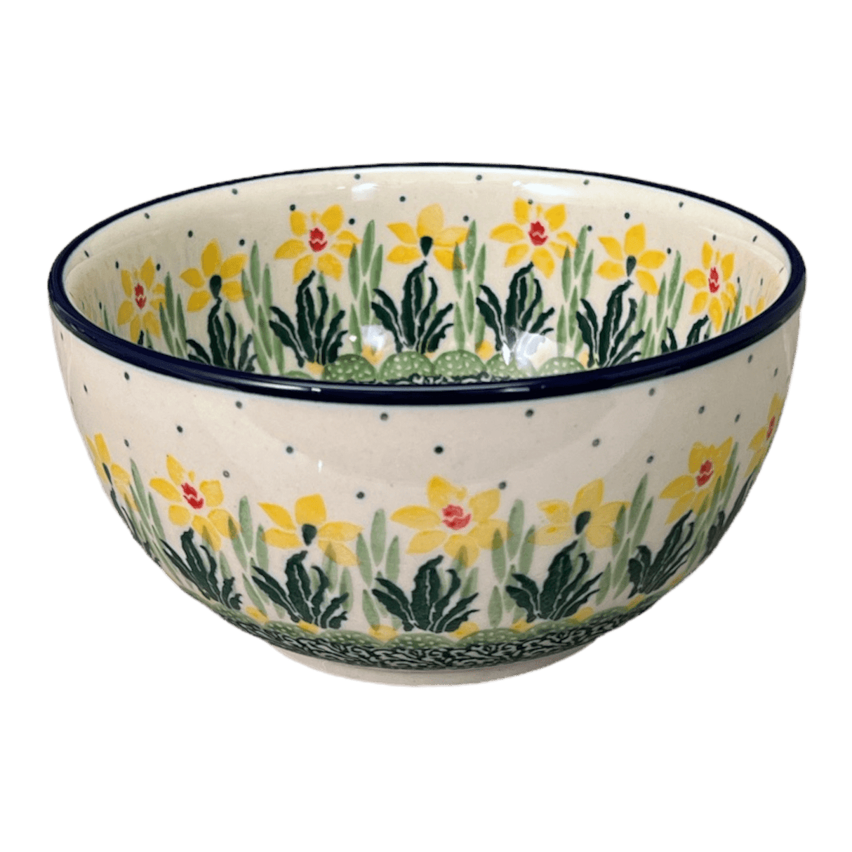 Bowl, Round, Deep, 5.5" in "Daffodils in Bloom" by Ceramika Artystyczna | A986-2122X