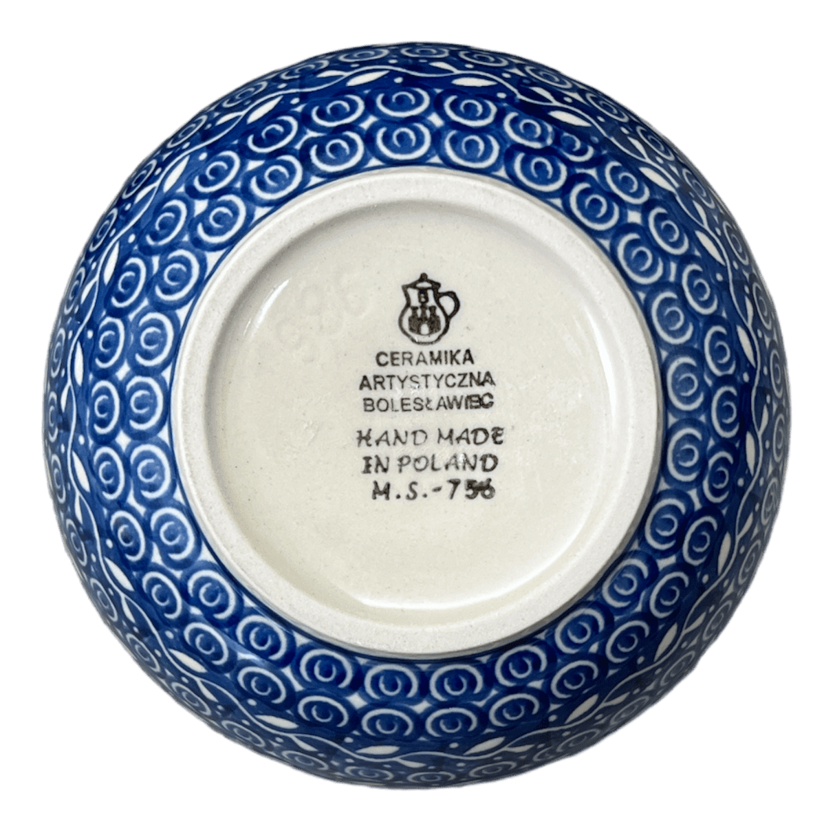 Bowl, Round, Deep, 5.5" in "Wavy Blues" by Ceramika Artystyczna | A986-905X