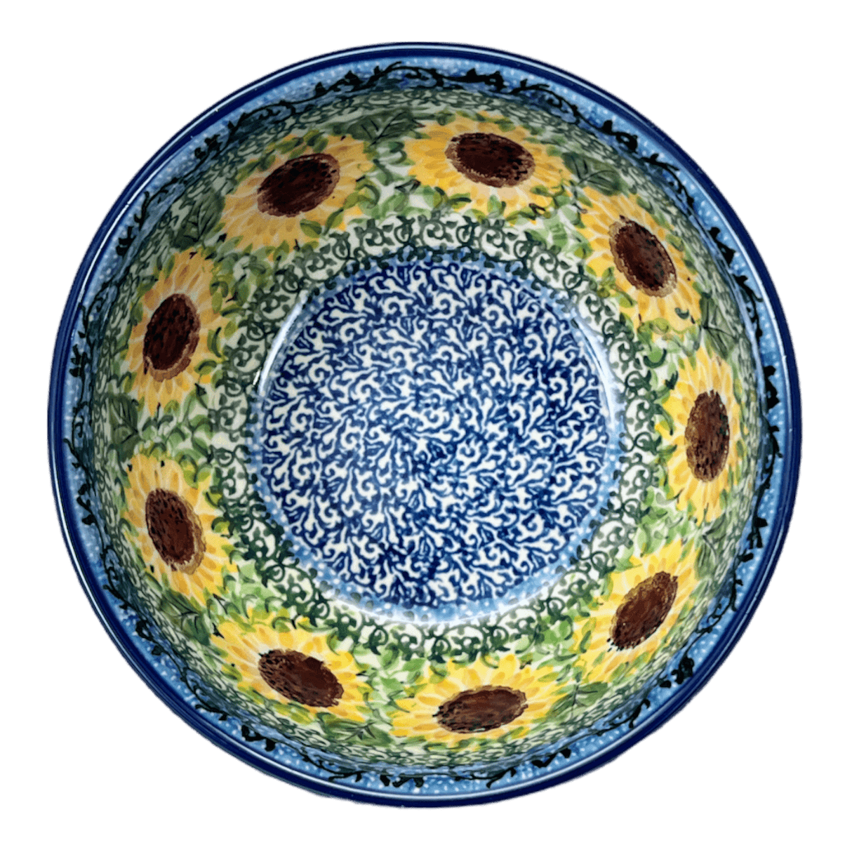 Bowl, Round, Deep, 5.5" in "Sunflowers" by Ceramika Artystyczna | A986-U4739