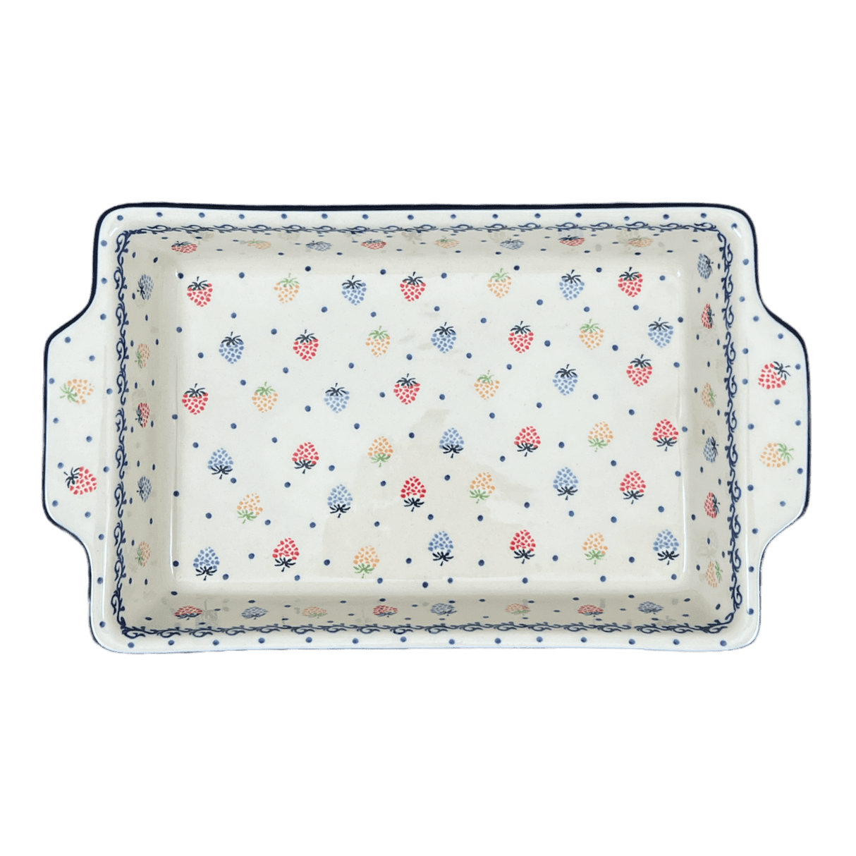 Baker, Rectangular, Handles, 15.5" x 9" in "Mixed Berries" by Ceramika Artystyczna | AA56-1449X
