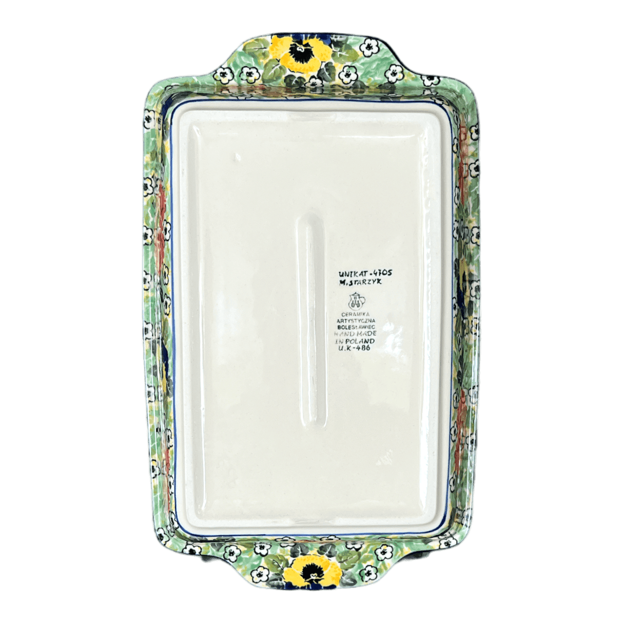 Casserole, Rectangular, Handles, 13" x 8" in "Tropical Love" by Ceramika Artystyczna | AA59-U4705