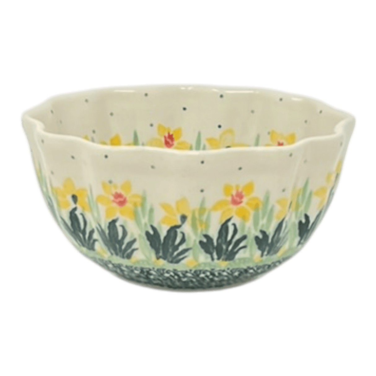 Bowl, Round, Blossom, Deep, 5" in "Daffodils in Bloom" by Ceramika Artystyczna | AA78-2122X