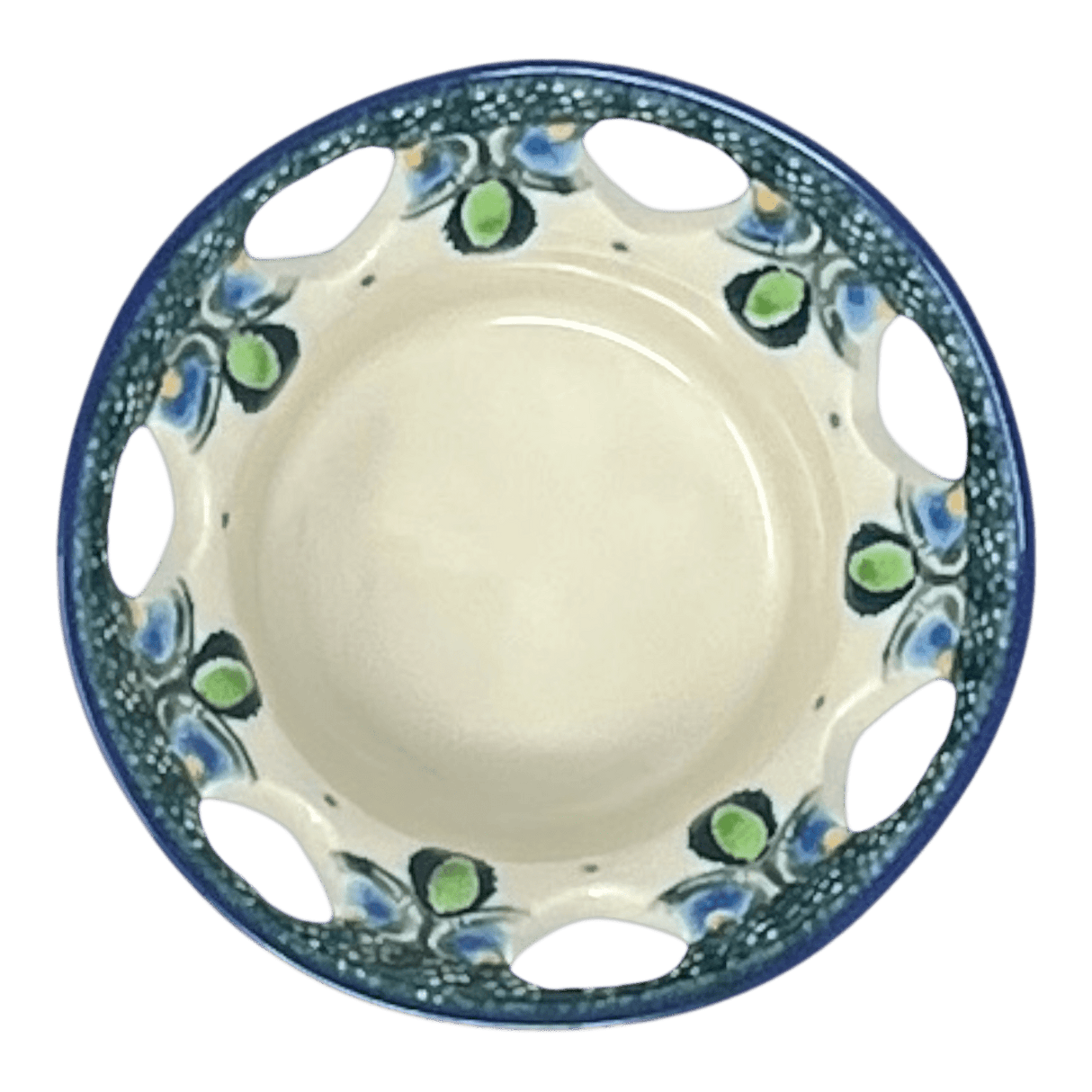 Candle Holder, Votive, 2" in "Peacock Plume" by Ceramika Artystyczna | AA90-2218X