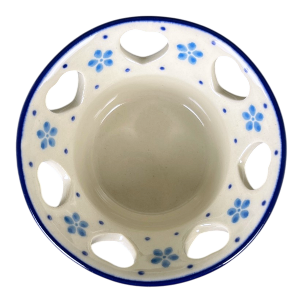 Candle Holder, Votive, 2" in "Pansy Blues" by Ceramika Artystyczna | AA90-2346X