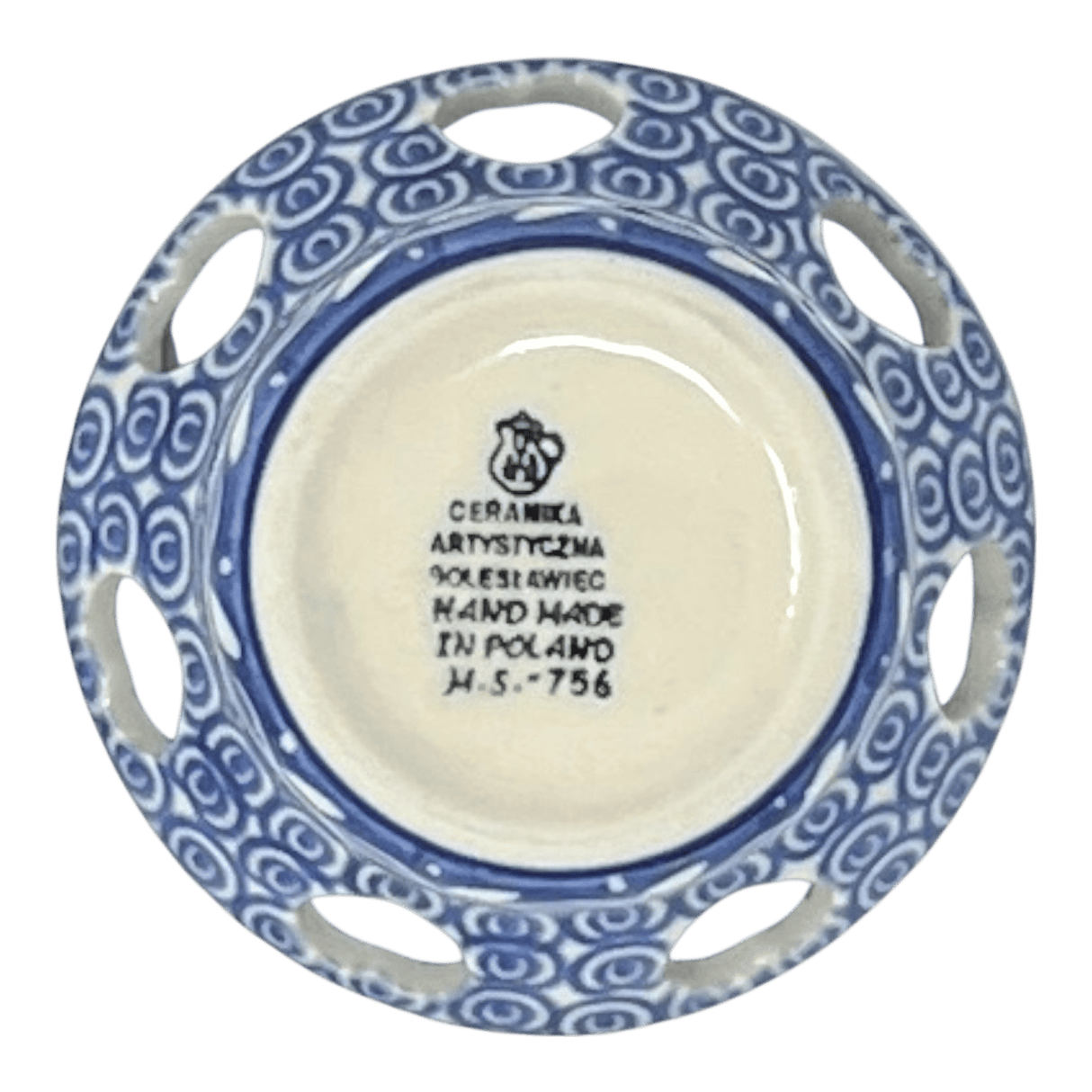 Candle Holder, Votive, 2" in "Wavy Blues" by Ceramika Artystyczna | AA90-905X