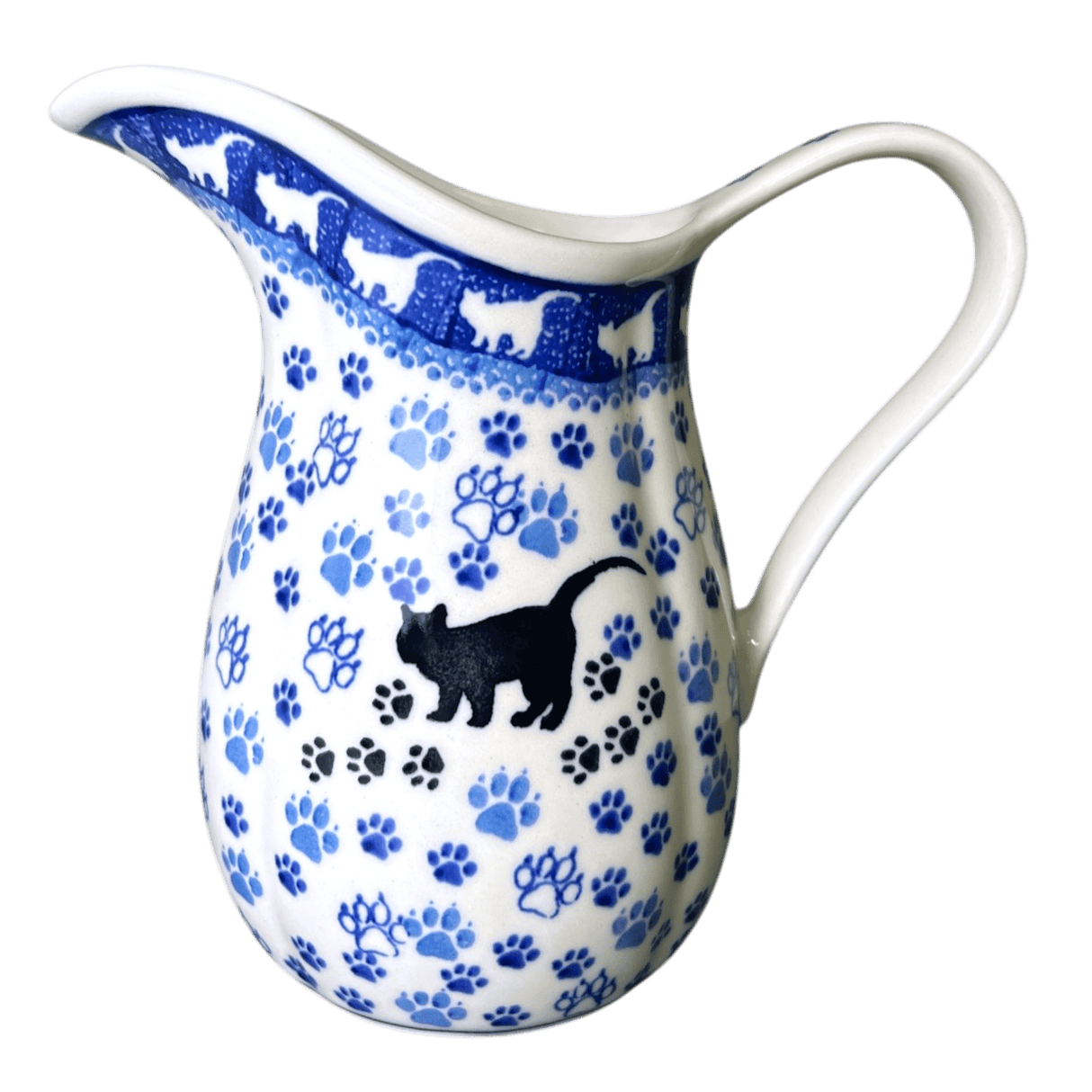 Pitcher, Fancy, Small 30 oz. in "Cat Tracks" by Ceramika Artystyczna | AB36-1771