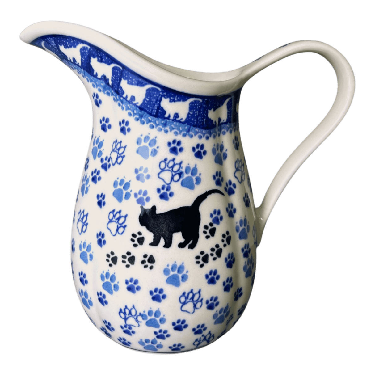 Pitcher, Fancy, Small 30 oz. in "Cat Tracks" by Ceramika Artystyczna | AB36-1771