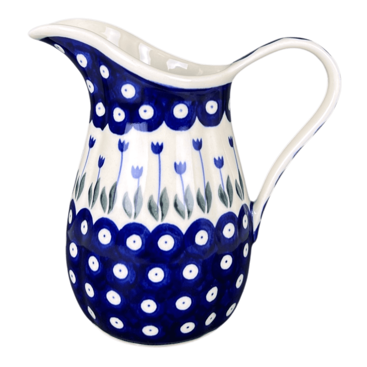 Pitcher, Fancy, Small 30 oz. in "Tulip Dot" by Ceramika Artystyczna | AB36-377Z