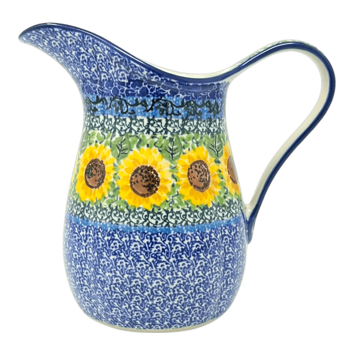 Pitcher, Fancy, Small 30 oz. in "Sunflowers" by Ceramika Artystyczna | AB36-U4739