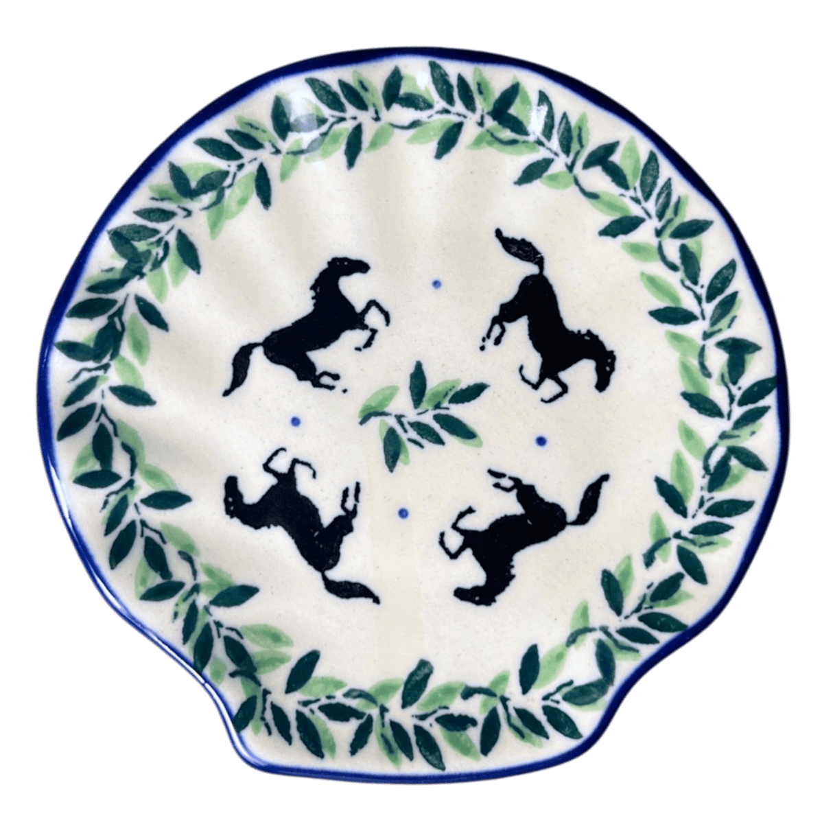 Saucer, Shell, 4" in "Race Track" by Ceramika Artystyczna | AB48-2241X