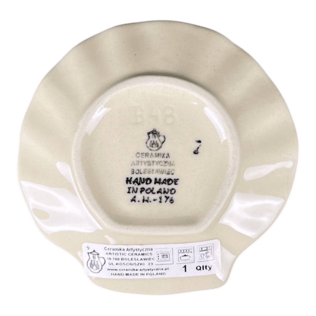 Saucer, Shell, 4" in "Tulip Dot" by Ceramika Artystyczna | AB48-377Z