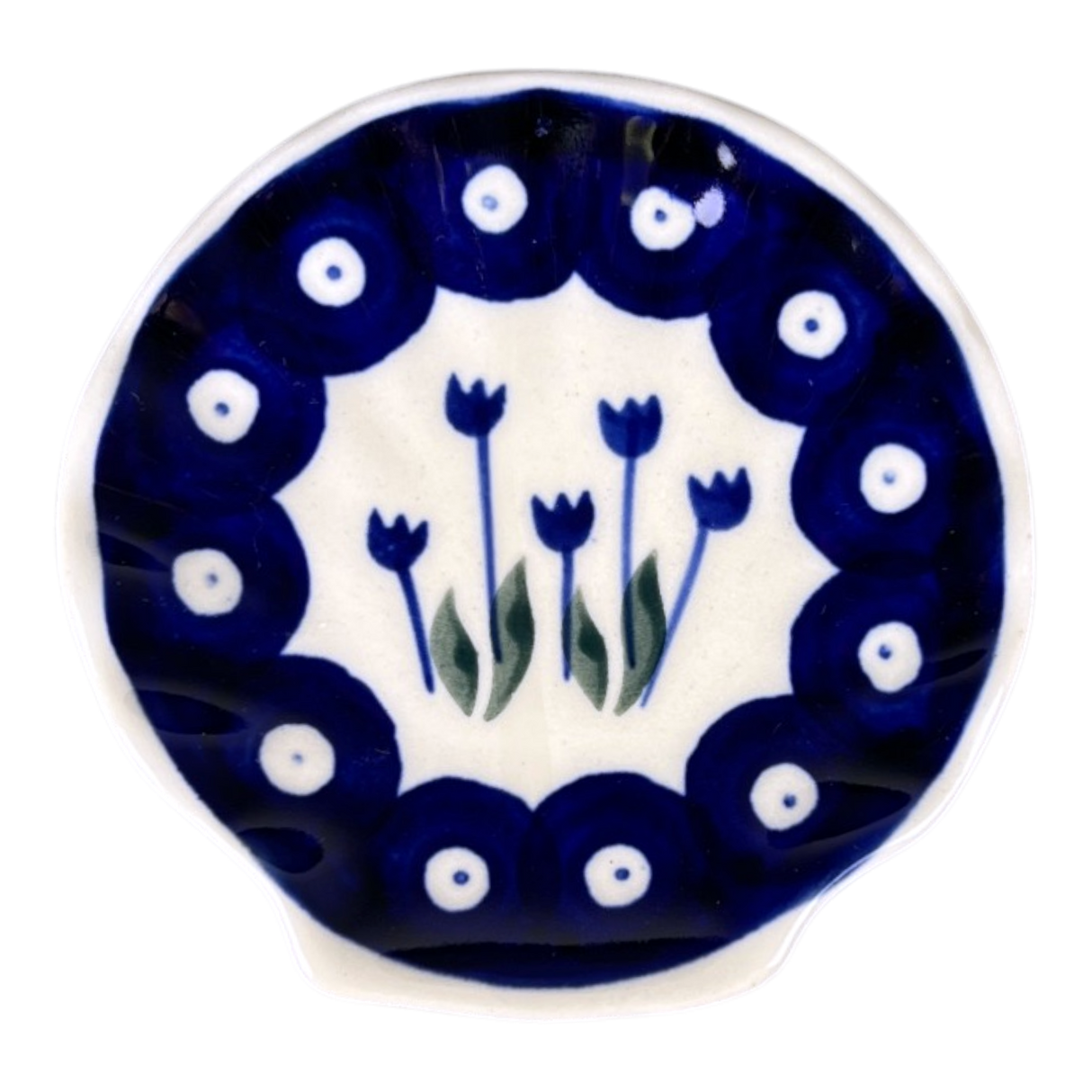 Saucer, Shell, 4" in "Tulip Dot" by Ceramika Artystyczna | AB48-377Z