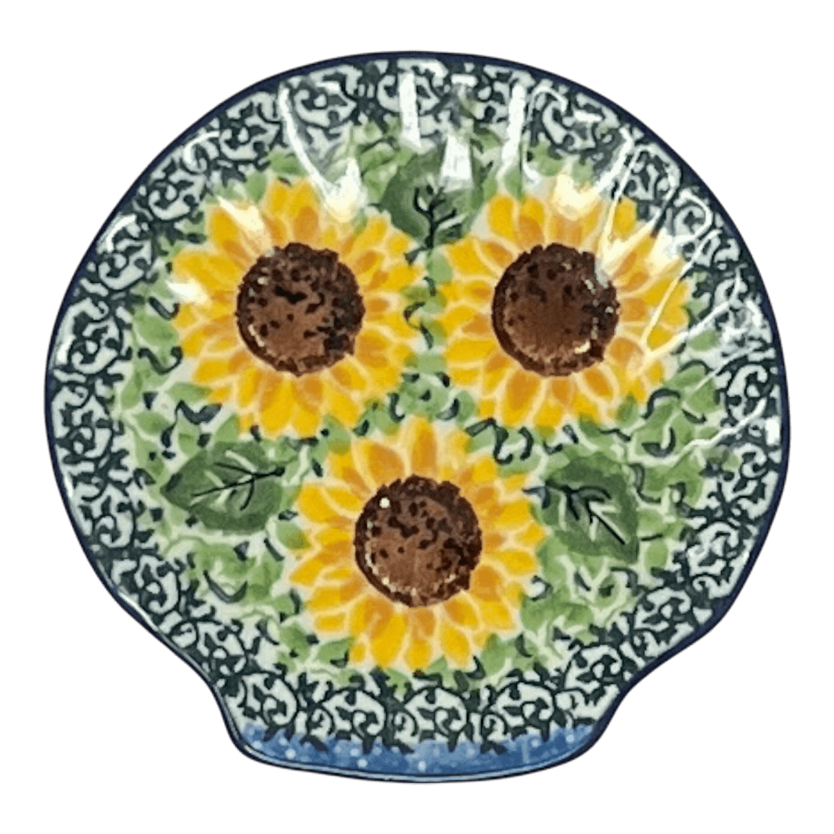 Saucer, Shell, 4" in "Sunflowers" by Ceramika Artystyczna | AB48-U4739