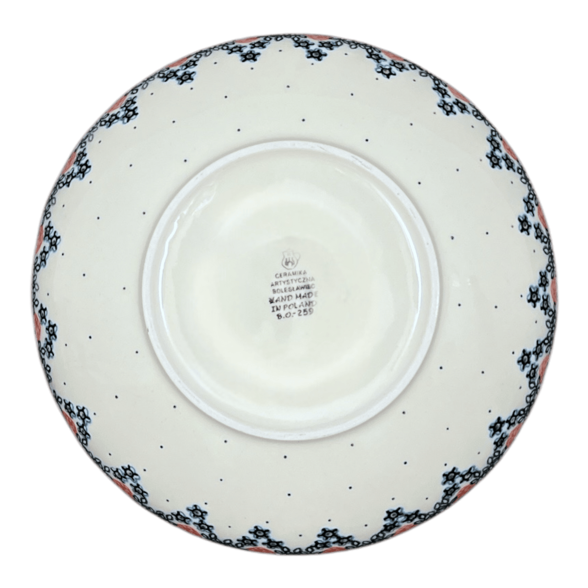 Bowl, Round, Serving, 10.5" in "Strawberry Patch" by Ceramika Artystyczna | AC36-721X