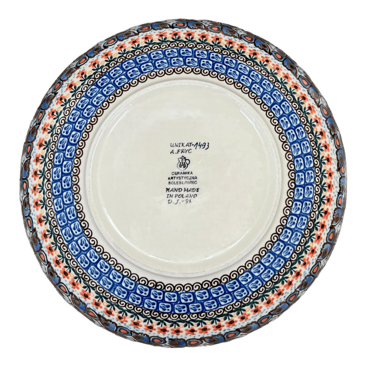 Bowl, Round, Serving, 10.5" in "Butterfly Parade" by Ceramika Artystyczna | AC36-U1493
