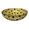 Polish Pottery 10.5" Serving Bowl (Sunflower Field) | AC36-U4737 at PolishPotteryOutlet.com