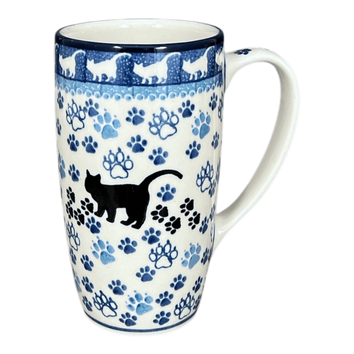 Tall Mug, 14 oz in "Cat Tracks" by Ceramika Artystyczna | AC52-1771