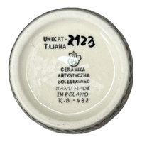 A picture of a Polish Pottery CA 14 oz. Tumbler (Garden Trellis) | AC53-U2123 as shown at PolishPotteryOutlet.com/products/14-oz-tumbler-garden-trellis-ac53-u2123