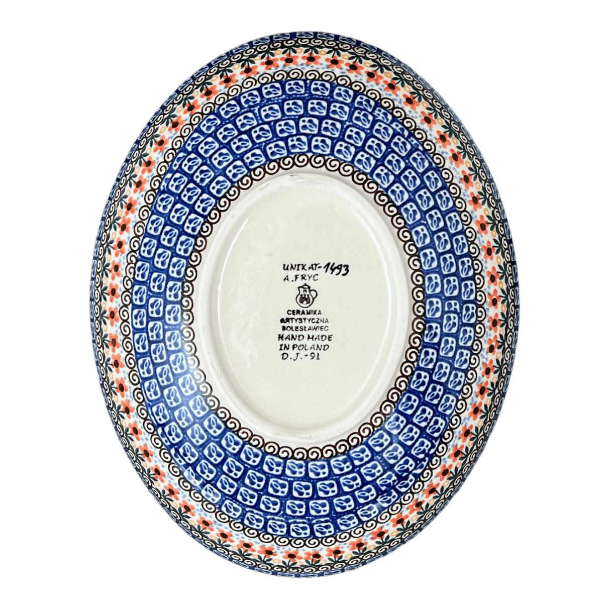 Dish, Oval, 10.25" in "Butterfly Parade" by Ceramika Artystyczna | AC93-U1493