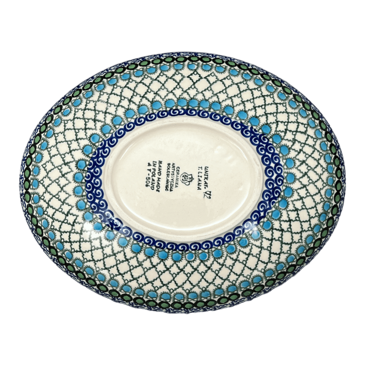 Dish, Oval, 10.25" in "Mediterranean Waves" by Ceramika Artystyczna | AC93-U72